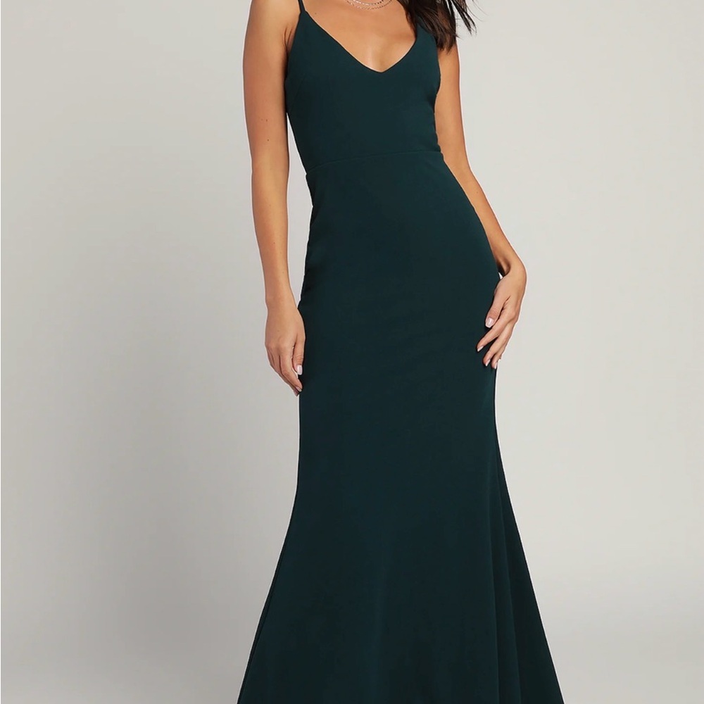 Lulus Infinite Glory Forest Green Maxi Dress - Large